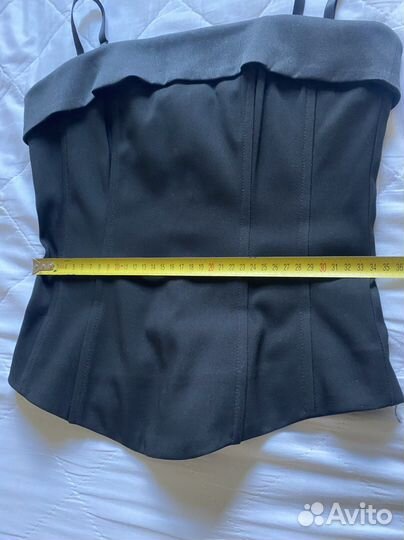 Корсетный топ черный