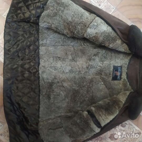 Зимняя кожаная куртка мужская