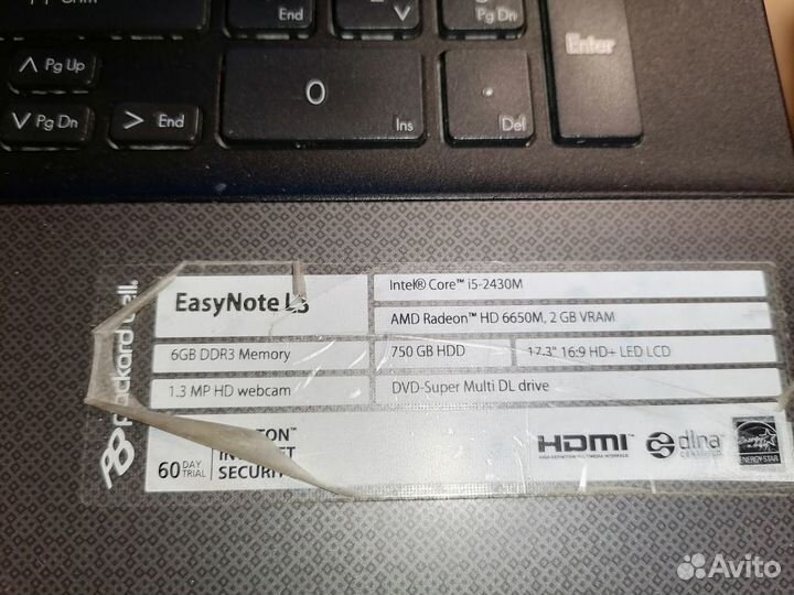 Ноутбук Packard bell Easy note LS