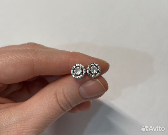 Серьги пусеты серебро