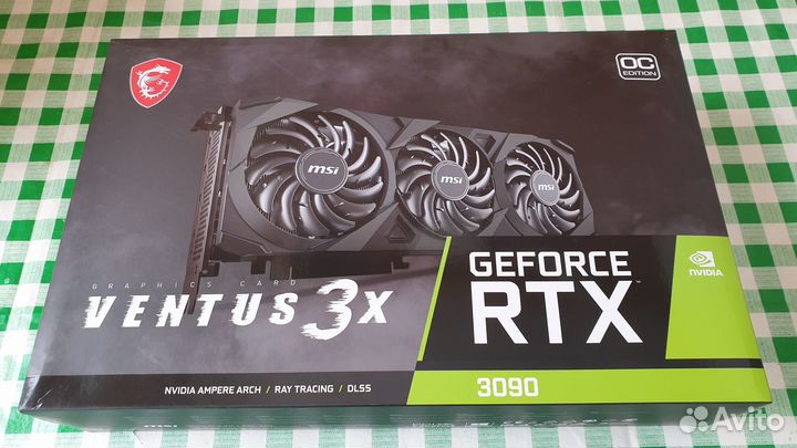 GeForce RTX 3090 Ventus 3X OC 24GB (новая)