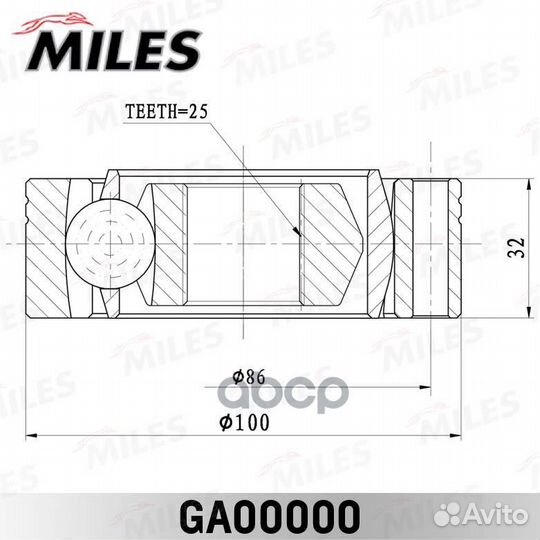 Шрус наружный/внутренний GA00000 Miles