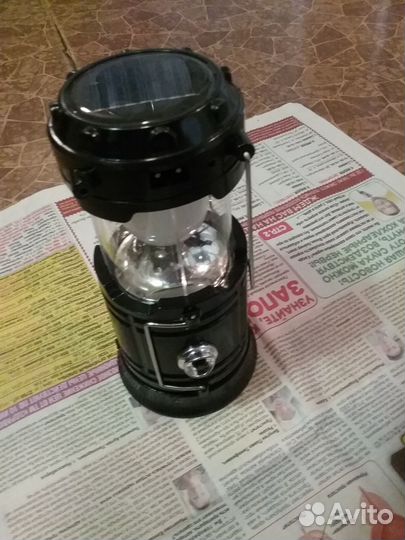 Фонарь кемпинговый от солнечной панели на запчасти