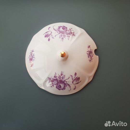 Крышка от супницы Bohemia Чехословакия