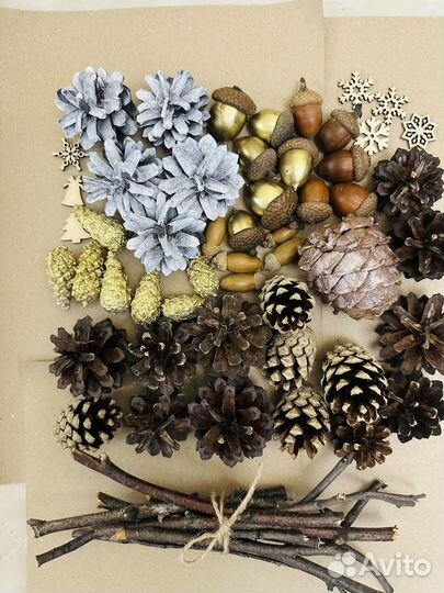 Набор природных материалов для поделок в садик