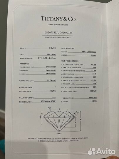 Помолвочное кольцо Tiffany Harmony