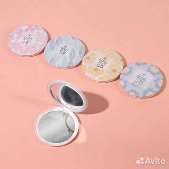 Зеркало складное «Нежность и надписи», d 7,5 см, с