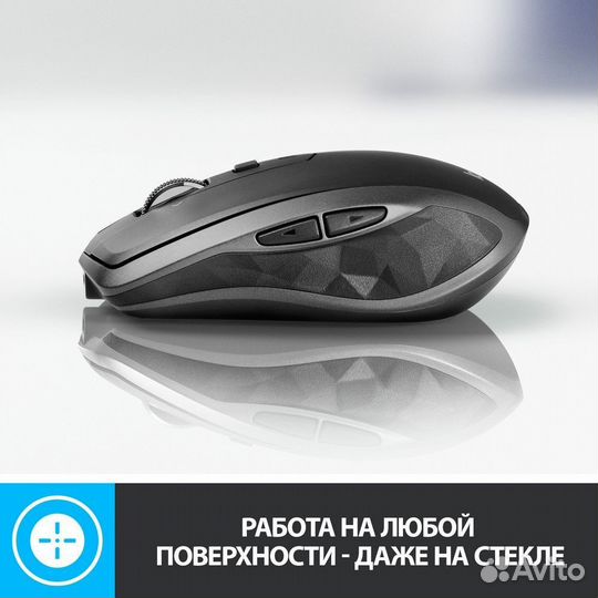 Мышь Logitech MX Anywhere 2S графитовый оптическая 4000dpi беспров. BT/Radio USB 7but (910-006211)