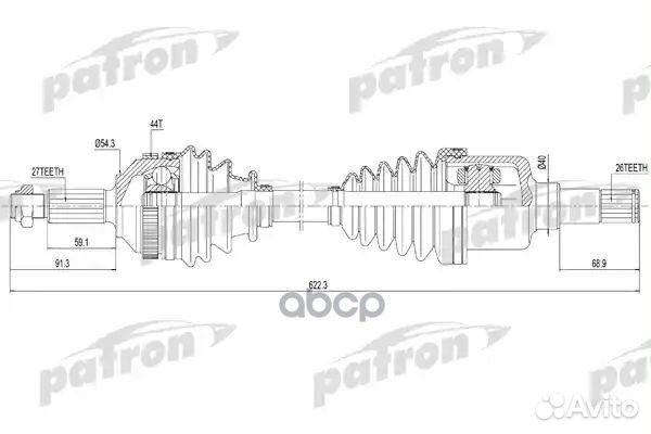 Полуось лев ford: mondeo I 1.6 i 16V/1.8 i 16V