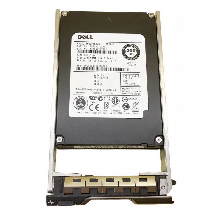 [6K55X] Жесткий Диск Dell 200gb Sas 2.5" Ssd 6k55x