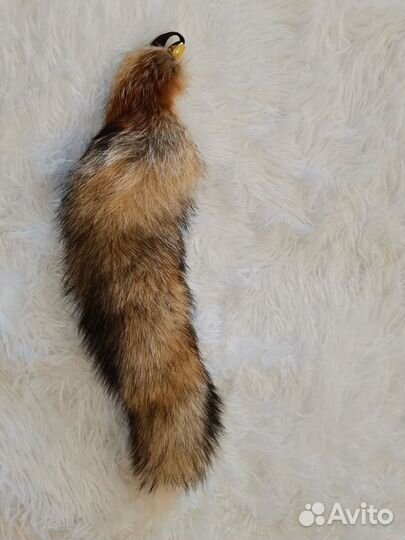 Новый натуральный хвост песца на карабине