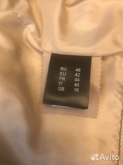 Кожаная куртка бомбер 48 размер