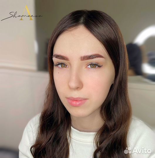Пудровые брови