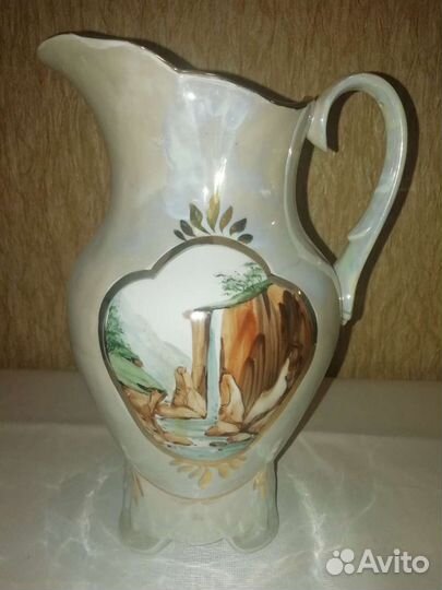 Кувшин фарфор с 4 кружками