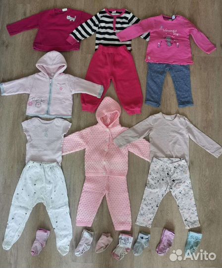 Пакет классных фирменных вещей, рост 74-80-86