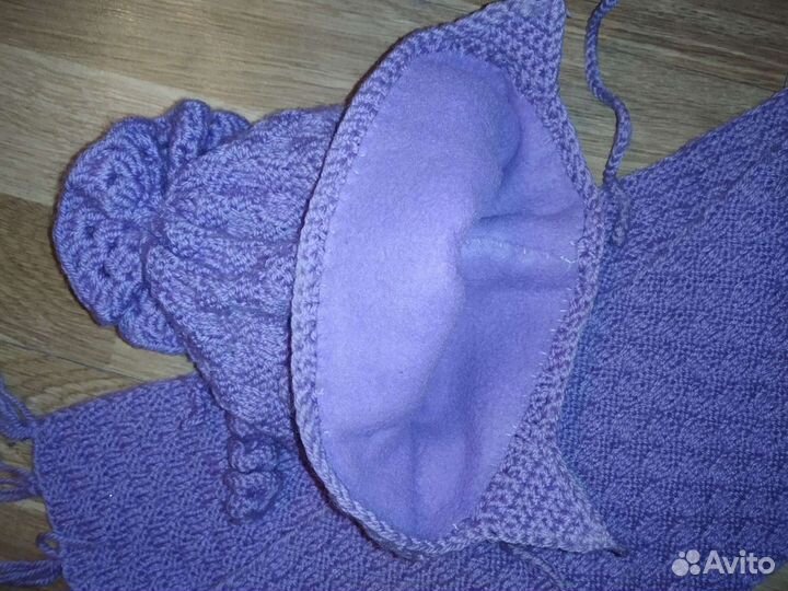 Комплект демисезонный шапка+шарф