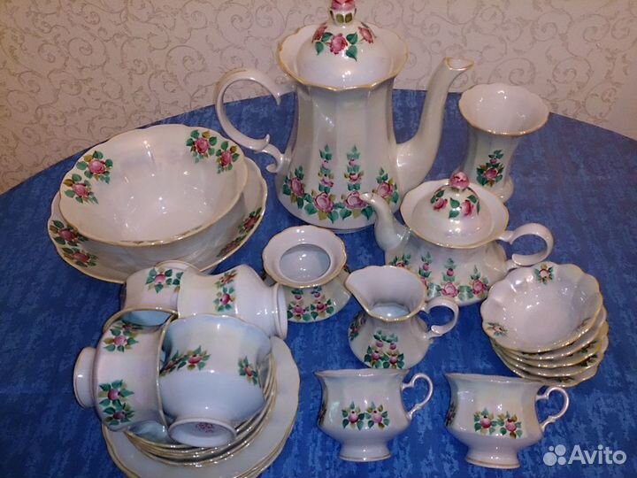 Чайный сервиз Коростень 28 предметов Фарфор Редкий