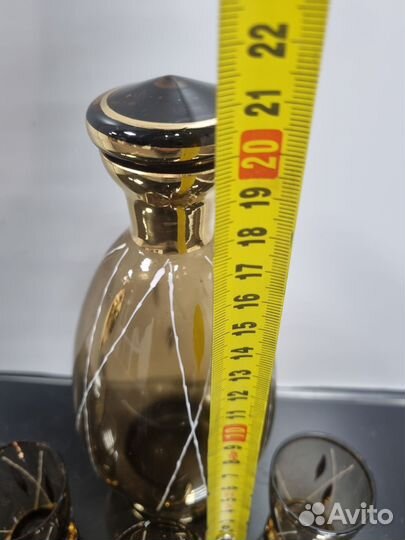 Богемия. Графин + 3 стопки