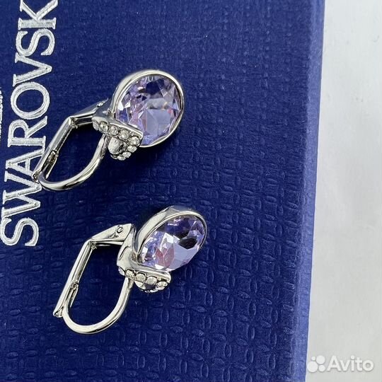 Swarovski Bella V сиреневые серьги