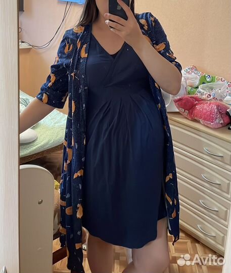 Халат и сорочка для беременных в роддом