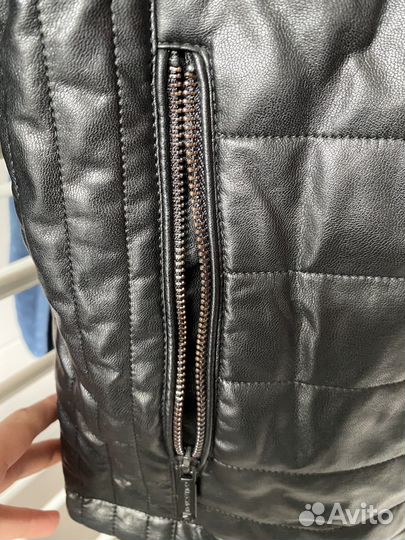 Кожанная демисезонная мужская куртка