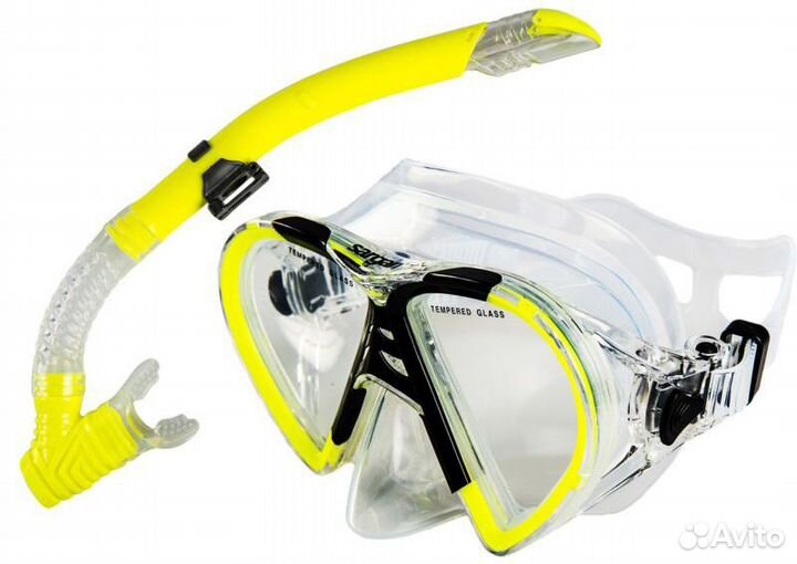 Набор маска + трубка для плавания и занятий сноркл