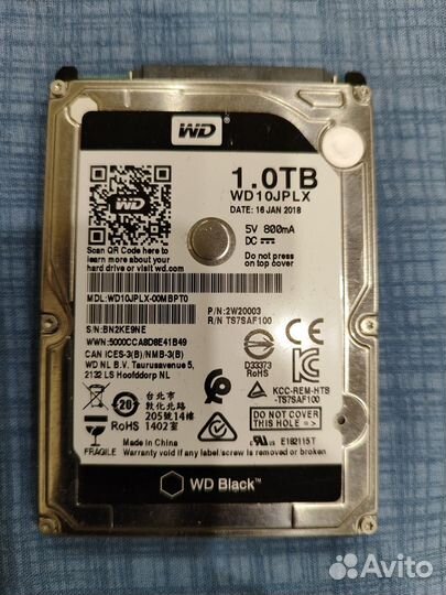 Жесткий диск WD Black 1tb 2.5