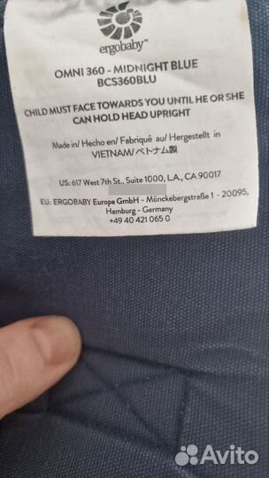 Эргорюкзак ergobaby omni 360