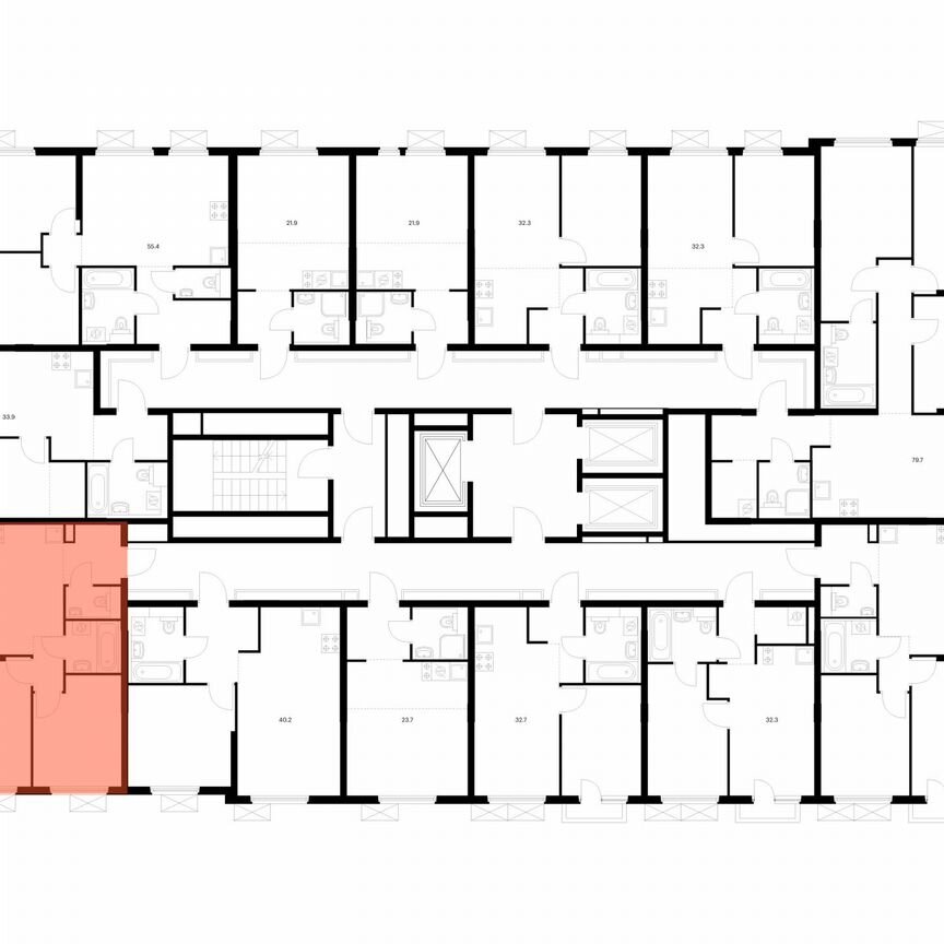 2-к. квартира, 47,9 м², 12/25 эт.