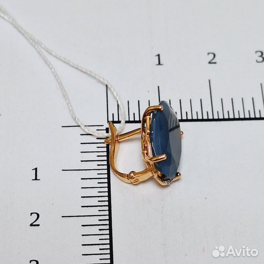 Золотые серьги с Фианитом (16060)