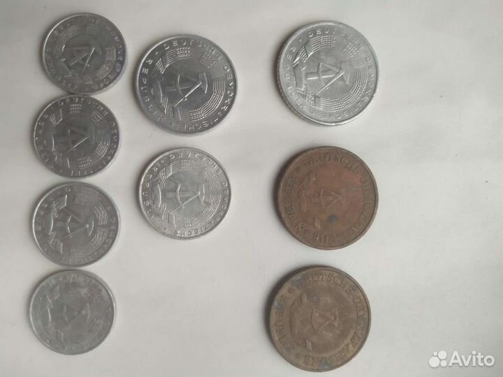 Монеты иностранные гдр Германия цена за лот