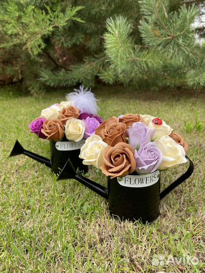Букет из мыльных роз
