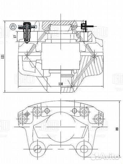 Trialli CF032114 Суппорт торм. для а/м Opel Vectra