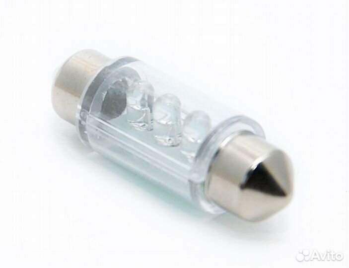 Светодиод 12v T11 36мм ас 3LED