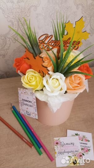 Букет из мыльных роз