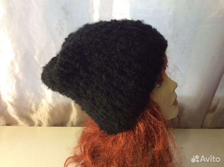 Авторская шерстяная папаха, р 56-57, арт 253
