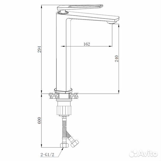 Смеситель для раковины Boch Mann chika XL BM8590