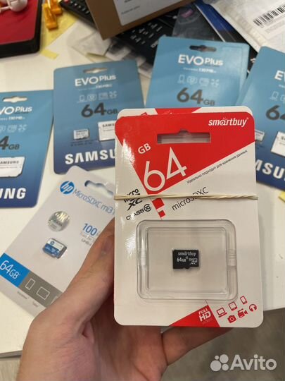 Карта памяти MicroSD 64gb Smartbuy