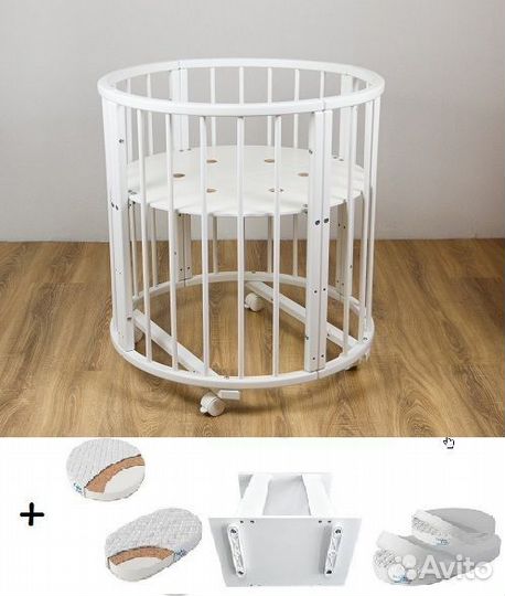 Кроватка (с 2 матр. и наматр., маятн., доп.полкой)