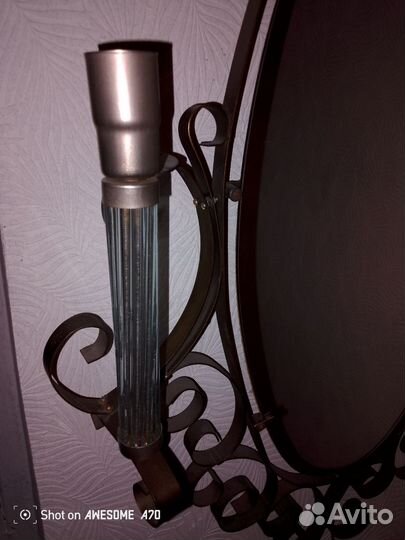 Винтажное зеркало- светильник