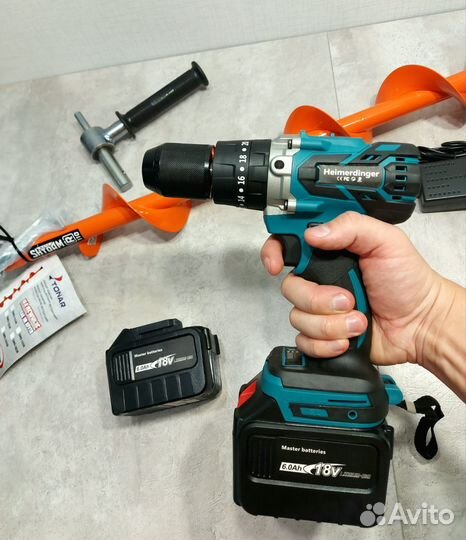 Ледобур Heimerdinger + Шнек Тонар Мотошторм 110мм