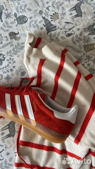 Кеды Adidas Gazelle Scarlet Cloud White