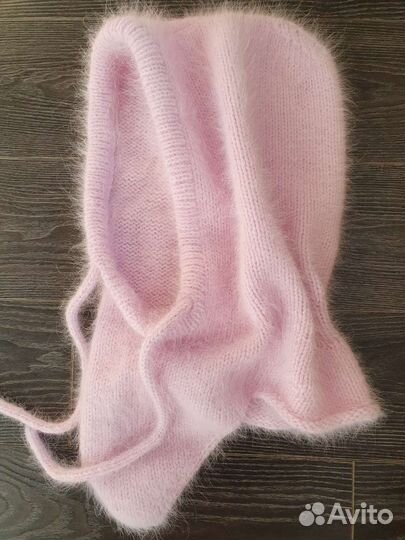 Капор из ангоры ог 53-55см