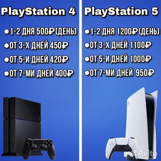 Аренда Playstation 4/PlayStation 5