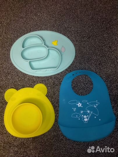 Набор посуды из силикона для детей