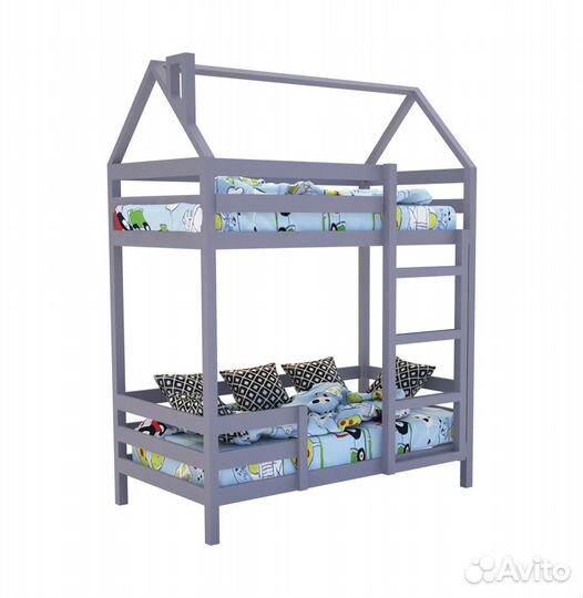 Кровать двухъярусная домик «scandi»