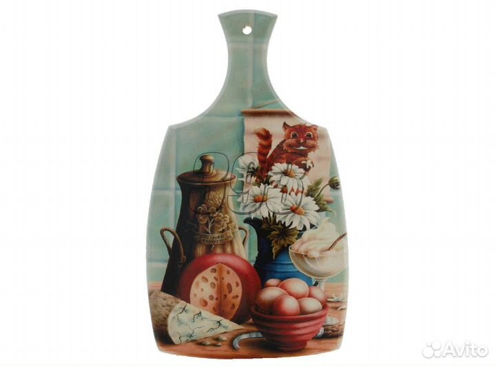 Доска разделочная большая Кухня (кот) (4323)