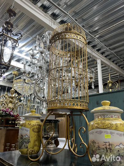 Большая клетка для птиц.Винтаж.2штуки.Италия