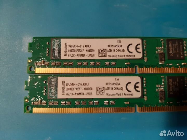 Оперативная память DDR3 2 х 4 Гб 1333 мгц Kingston