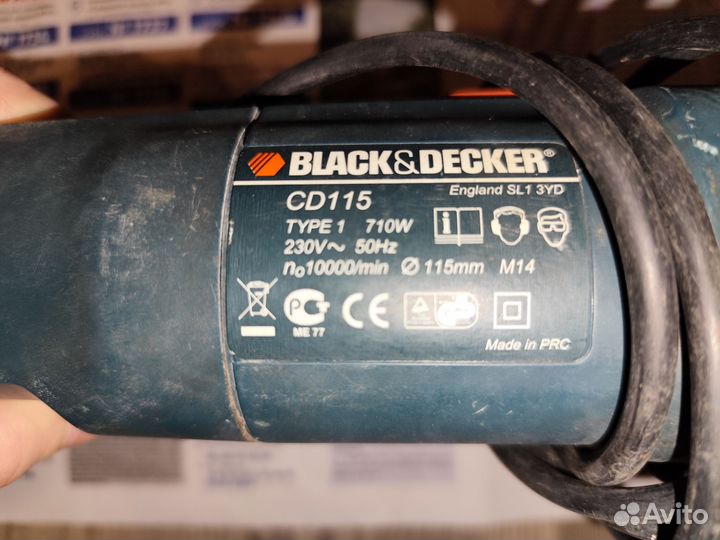 Болгарка black decker cd115 710W+ диски